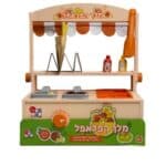 משחק דוכן פלאפל מעץ לילדים