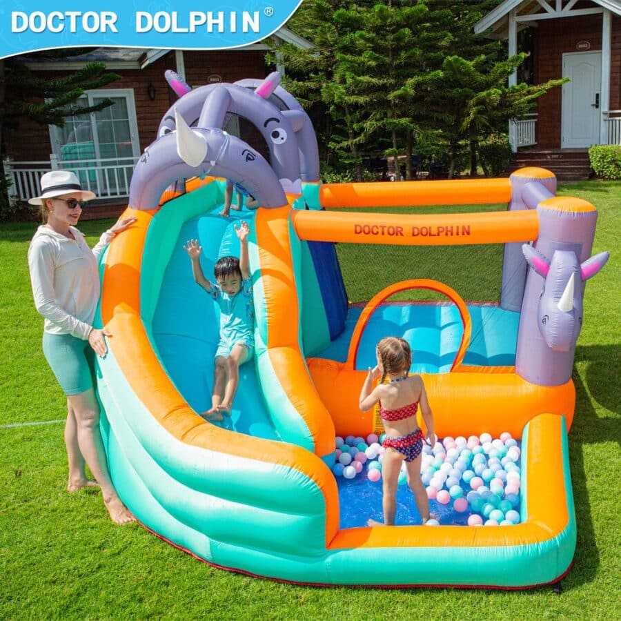 ⁦מתנפח מים בעיצוב קרנפים W73009 של Doctor Dolphin⁩ – תמונה ⁦4⁩