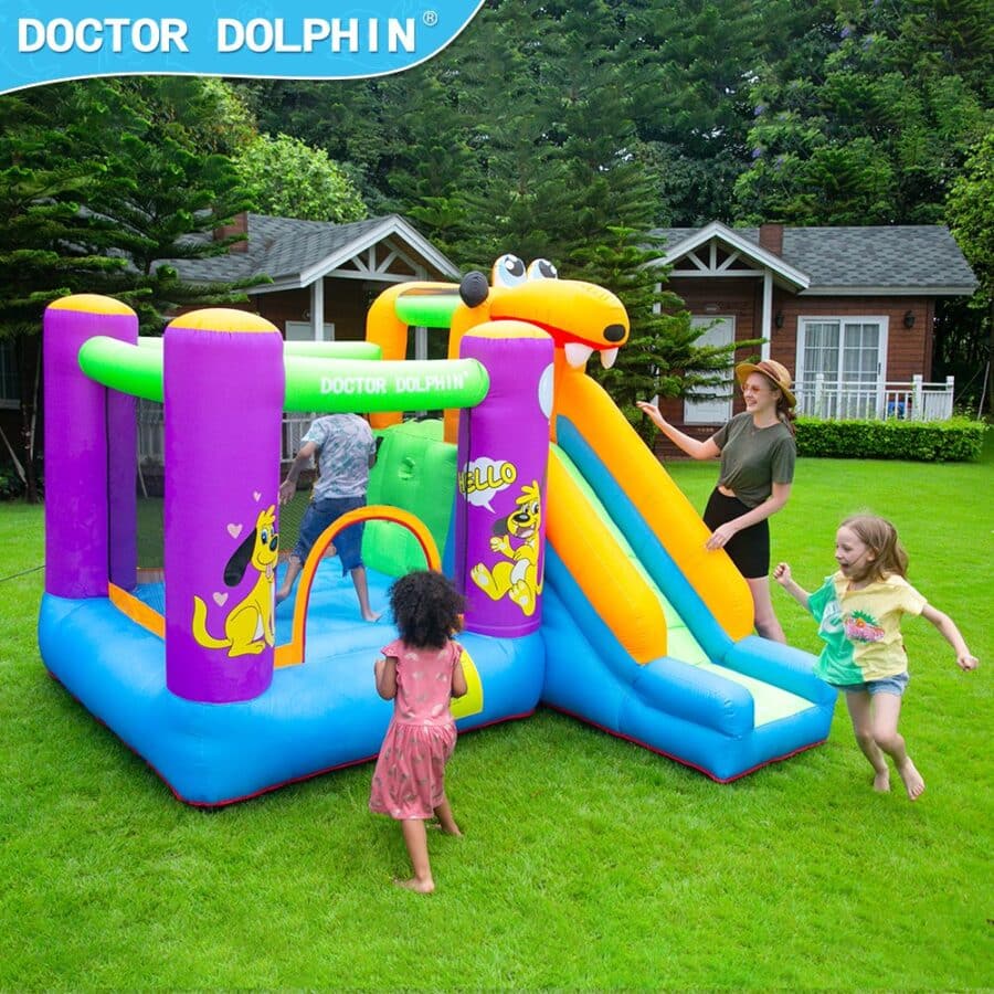 מתקן מתנפח בדמות כלבלב D72007 מתוצרת Doctor Dolphin