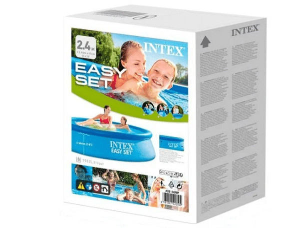 קופסת מוצר של בריכת INTEX Easy Set עגולה 244x61 ס"מ | 3in100