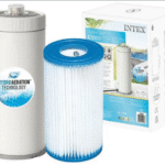 משאבת סינון INTEX Krystal Clear עם טכנולוגיית Hydro Aeration וקרטרידג' פילטר C1000, לצד הקופסה | 3in100