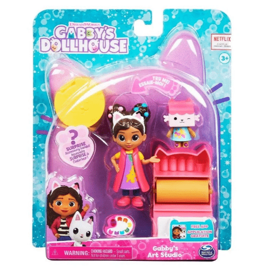 אריזת סט פעילות Gabby’s Dollhouse עם בובת גבי ואביזרים צבעוניים | 3in100