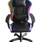 כיסא גיימינג שחור עם תאורת RGB, LEVEL UP 7008RGBBLACK
