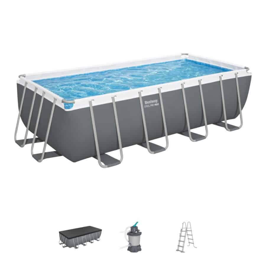 ⁦בריכת ענק מלבנית pro max steel (488X244X122 סמ) דגם 56671 BESTWAY⁩ – תמונה ⁦7⁩
