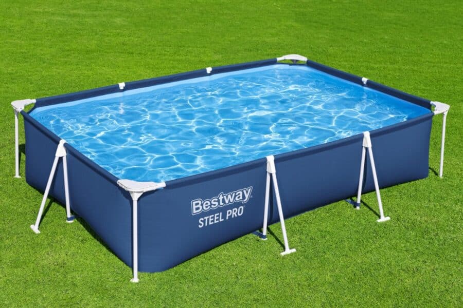 ⁦בריכה מלבנית משפחתית עם מסגרת 56404 מבית BESTWAY (300X201X66 סמ)⁩ – תמונה ⁦3⁩