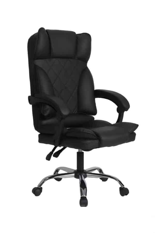 כיסא מנהלים ארגונומי שחור עם ידיות 809-1BLACK מבית LEVEL UP
