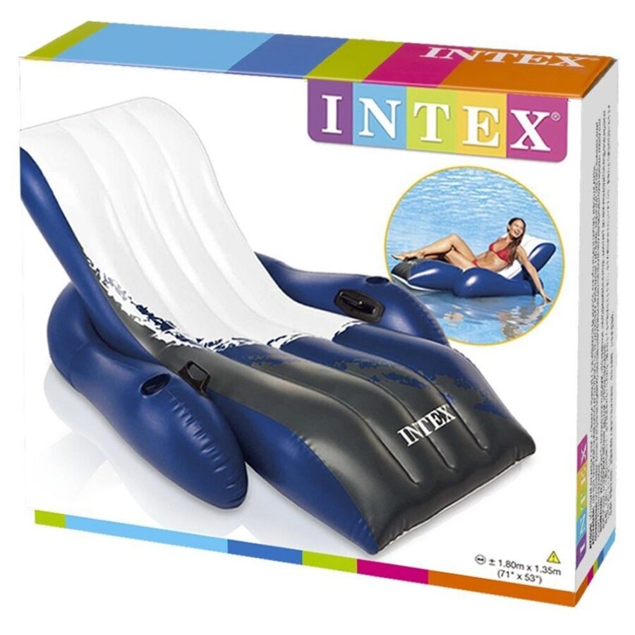 ⁦כורסת שיזוף מתנפחת יוקרתית (180X135 סמ) 58868 מבית INTEX⁩ – תמונה ⁦4⁩