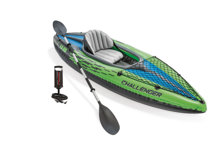קיאק מתנפח INTEX Challenger K1 בצבע ירוק עם משוט ומשאבה | 3in100