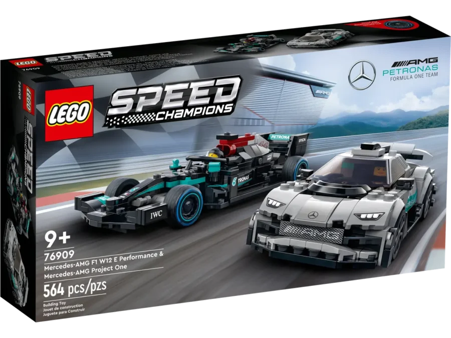⁦לגו ספיד צ'מפיונס מרצדס F1 W12 ומרצדס AMG פרוג'קט 1, LEGO 76909⁩ – תמונה ⁦4⁩