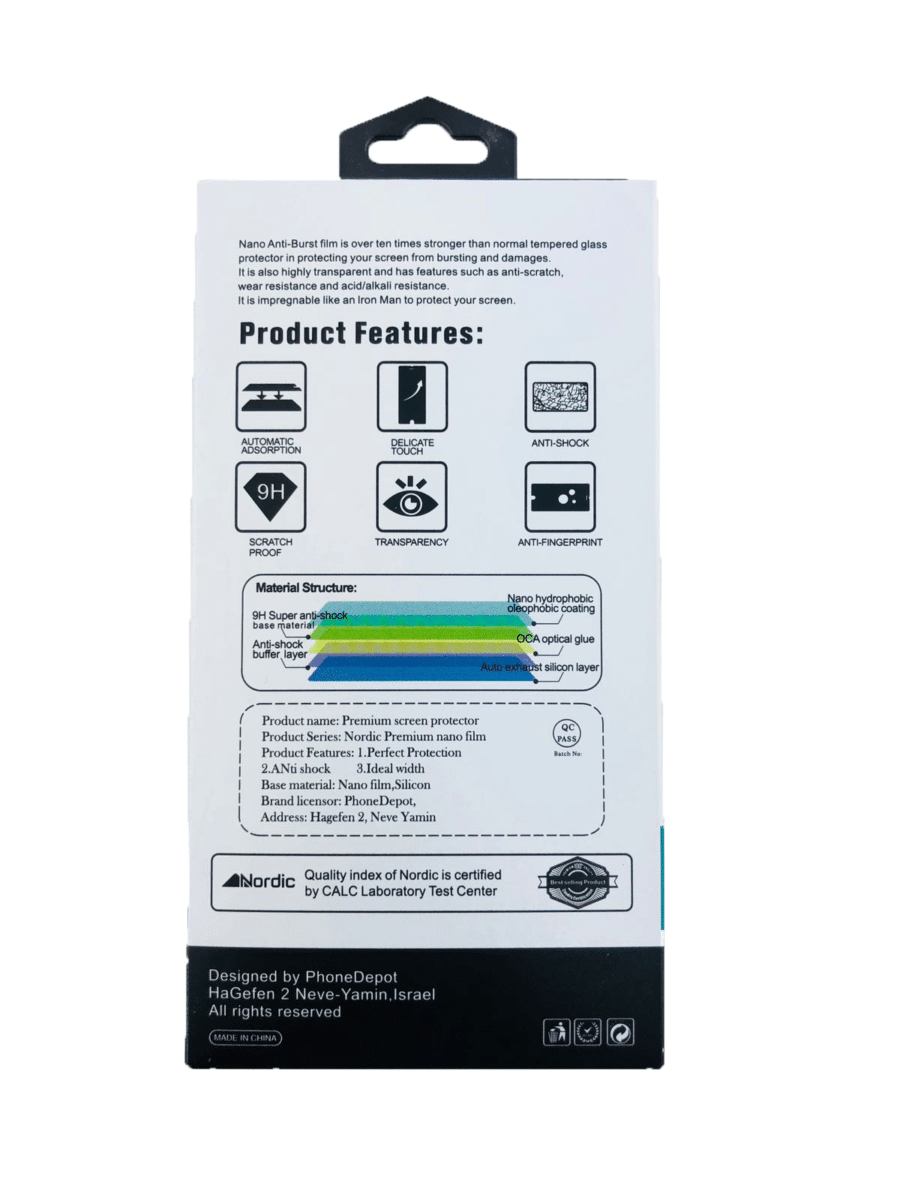⁦מגן מסך למכשיר IPHONE XS MAX, נורדיק 2633831⁩ – תמונה ⁦2⁩