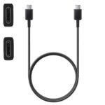 כבל TYPE-C TO TYPE-C מקורי ומהיר 1.8 מטר ארוך שחור Super Fast Charger 25W יבואן רישמי